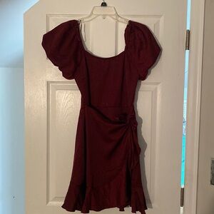 Burgundy dress